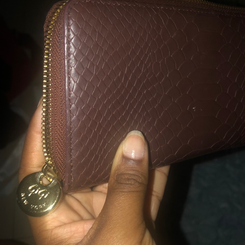 Gigi New York Embossed Python Zip Around Wallet - image 3